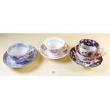 A Masons trio, Masons blue and white cup and saucer and one other