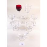 Eight assorted small glasses