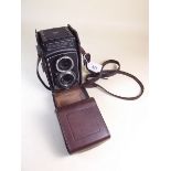 A Rolleicord twin reflex camera - cased