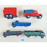 A group of Dinky lorries