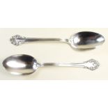 A pair of silver serving spoons by Julius C Wake and Son, Indianapolis 1893 - 19 - 11