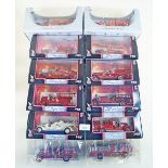 A group of twelve Signature Series fire trucks - boxed