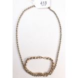 A 9k gold spirla link bracelet and necklace - total weight 10.5g