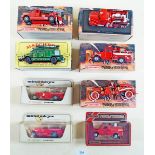 A group of eight Matchbox Models of Yesteryear fire engines including a 1938 Mercedes Benz KS15