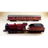 A 'Lima' electric train set scale 1:45 LMS 0 - 6 - 0 gauge locomotive, tender, first class