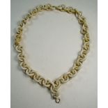 A Victorian ivory link necklace