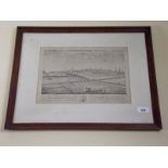 An 18th century steel engraving of Glasgow by Hastie - 32 x 24cm