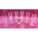 Six faceted champagne flutes