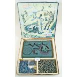 An Airfix Beached playset ))-HO scale - boxed, gun replacement, infantry and paratroops and Airfix