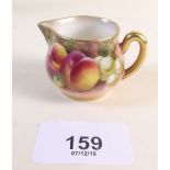 A Royal Worcester hand painted miniature jug, signed and dated 1955