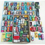 A large quantity of Matchbox by Lesney vehicles including assorted cars, lorries, buses, army