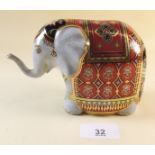 A Royal Crown Derby Baby Elephant Mulberry Hall paperweight No 338 - with original box and