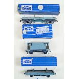 A Hornby Dublo 00 gauge Rolling Stock SD6 Goods Van MR - boxed, DI Wagon Plat A Bogies -boxed, and a