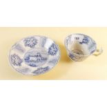 A rare Pearlware cup and saucer 'Boy and Ram' pattern circa 1820