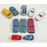 A group of Dinky cars