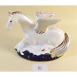 A Royal Crown Derby Pegasus paperweight No 350 - with original box and certificate