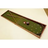 A large Victorian pub Baguetelle game in mahogany case - 121 x 244cm when opened out