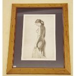 Mark Clark - limited edition etching nude 84/120 - 29 x 18cm