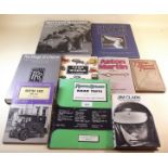 A small selection of books on cars, racing, Rolls, Aston Martin, Jim Clark and others