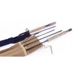 Hardy Graphite Deluxe #6, 9' two piece trout fly rod; Hand built #5/6 10',3'' three piece fly rod by