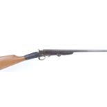 S2 .410 hammer Belgian, 30 ins barrel, side lever folding action, 14½ ins straight hand stock (a/f),