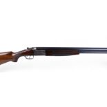 S2 12 bore Lanber over and under, ejector, 27½ ins barrels, file cut ventilated rib, 70mm