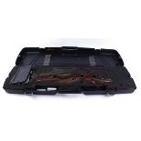 Border Archery Hex5 'Black Douglas' three piece recurve bow in hard plastic case, together with