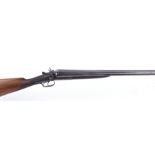 S2 12 bore double hammer by H. Clarke & Sons, 30 ins barrels, ½ & ¾, top rib inscribed H. CLARKE &