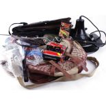 Misc. items to include: hay nets; bridle and bit; game bags; gun slip; dog collars; mouse traps;