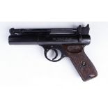 .22 Webley Senior air pistol, chequered wood effect grips, no. 2329