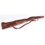 Canvas and leather fleece lined gun slip, max. internal length 46 ins