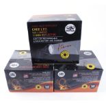 Three Buffalo USB LED spotlights, boxed