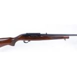 S1 .22 Ruger 10/22 semi automatic rifle, 19 ins barrel, threaded for moderator, open sights, mounted