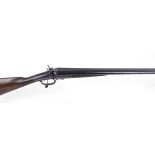 S2 12 bore double hammer gun by Army & Navy, 30 ins barrels (black powder proof only), ic & ic,