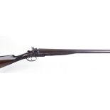 S2 12 bore double hammer gun by W. C. Scott, c.1880, 30 ins brown damascus barrels inscribed W & C