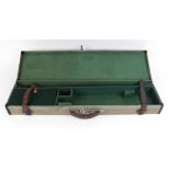 Canvas and leather gun case fitted for 30 ins barrels