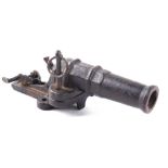 S5 WW1 'Depose' trench alarm signal cannon, 4¾ ins part octagonal cannon barrel, swing opening,
