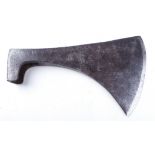 18thC(?) French executioners axe head, 8½ ins curved blade stamped indistinctly 'MALLET A LA