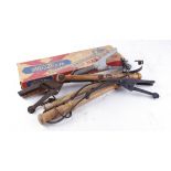 Five various 'Hand Trap' vintage clay pigeon throwers