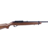 S1 .22 Ruger 10/22 semi automatic rifle, 19 ins barrel, threaded for moderator, 10 shot rotary