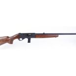 S1 .22 Anschutz Model 525 semi automatic rifle, 22 ½ ins threaded barrel (capped), open sights, 10