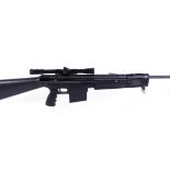 .22 Sussex Armoury Jackal Hi Power side lever tactical air rifle, mounted 4 x 20 scope, no. 09456