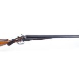 S2 12 bore double hammer by T. Wild, 30 ins barrels (nitro proof), top rib inscribed T. WILD