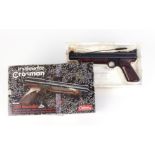 .22 Crosman Medalist II pump up air pistol (seals a/f), boxed with quantity of air pellets