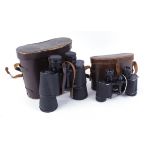 10 x 50 Majestic 70 binoculars in leather case; 8 x 30 Dolland binoculars in leather case (2)