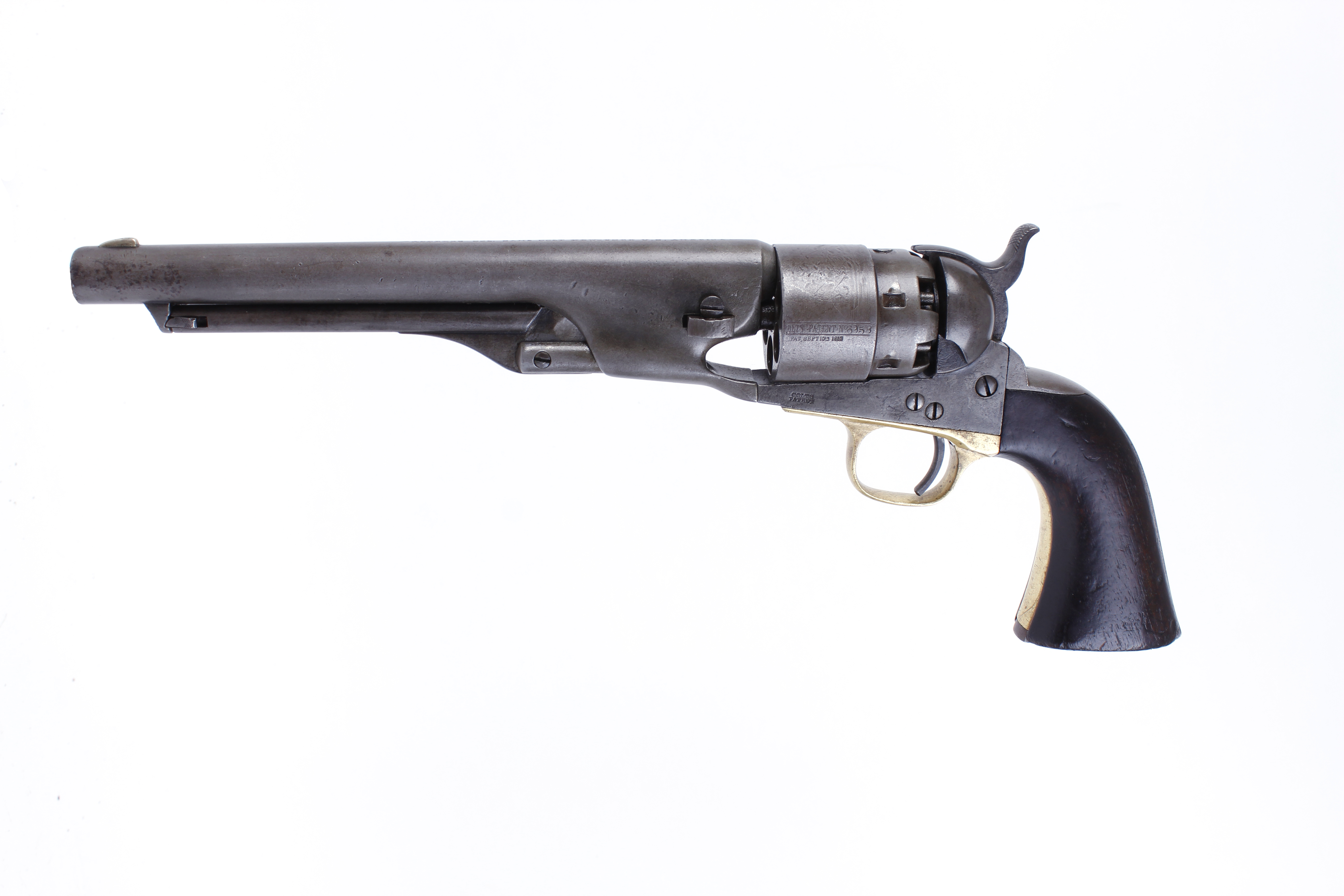 S58 .44 Colt New Army percussion six shot revolver, 8 ins rounded barrel inscribed -ADDRESS COL. - Image 5 of 13