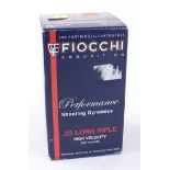 S1 500 x .22 Fiocchi 40gr HV hollow point rifle cartridges (Section 1 Licence required)