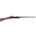 S58 .450 Westley Richards 'Monkey Tail percussion carbine, 24 ins half stocked barrel (foresight a/