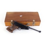 .177 Feinwerkbau Model 65 sidelever target air pistol, no. 99039 in wooden transport box with
