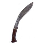 WWI military kukri, 13 ins part fullered blade, indistinct stamps Co...1916... TC (with arrow),